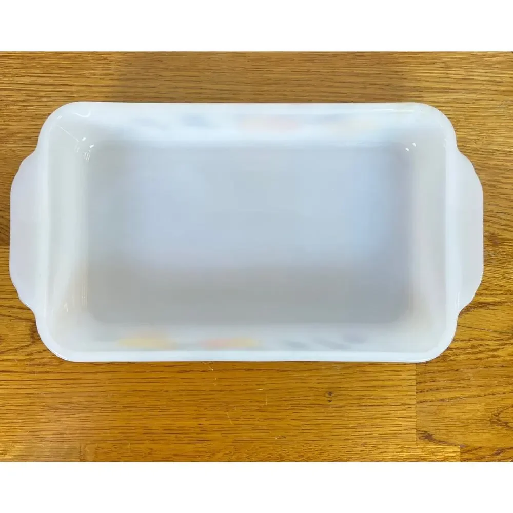 Gay Fad Casserole Dish Fire King 410 1 1/2 Qt Anchor Hocking Vintage Glass EUC